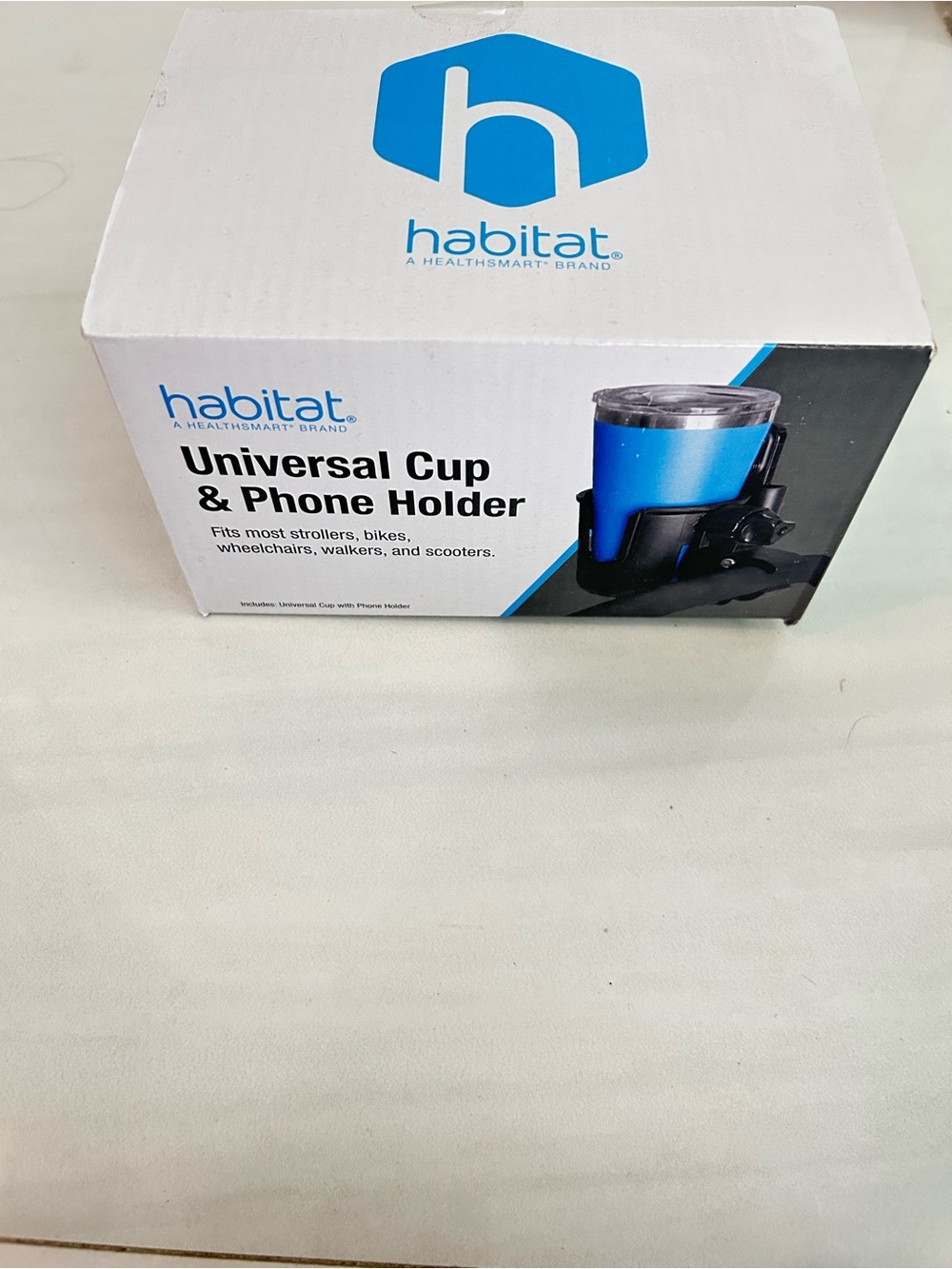 Habitat Universal Cup & Phone Holder - Blue and Black